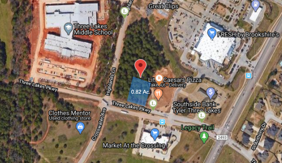 0.82 AC Fronts Three Lakes Parkway & Old Jackson Hwy