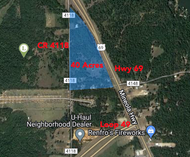 40 Acres Lindale, Texas 